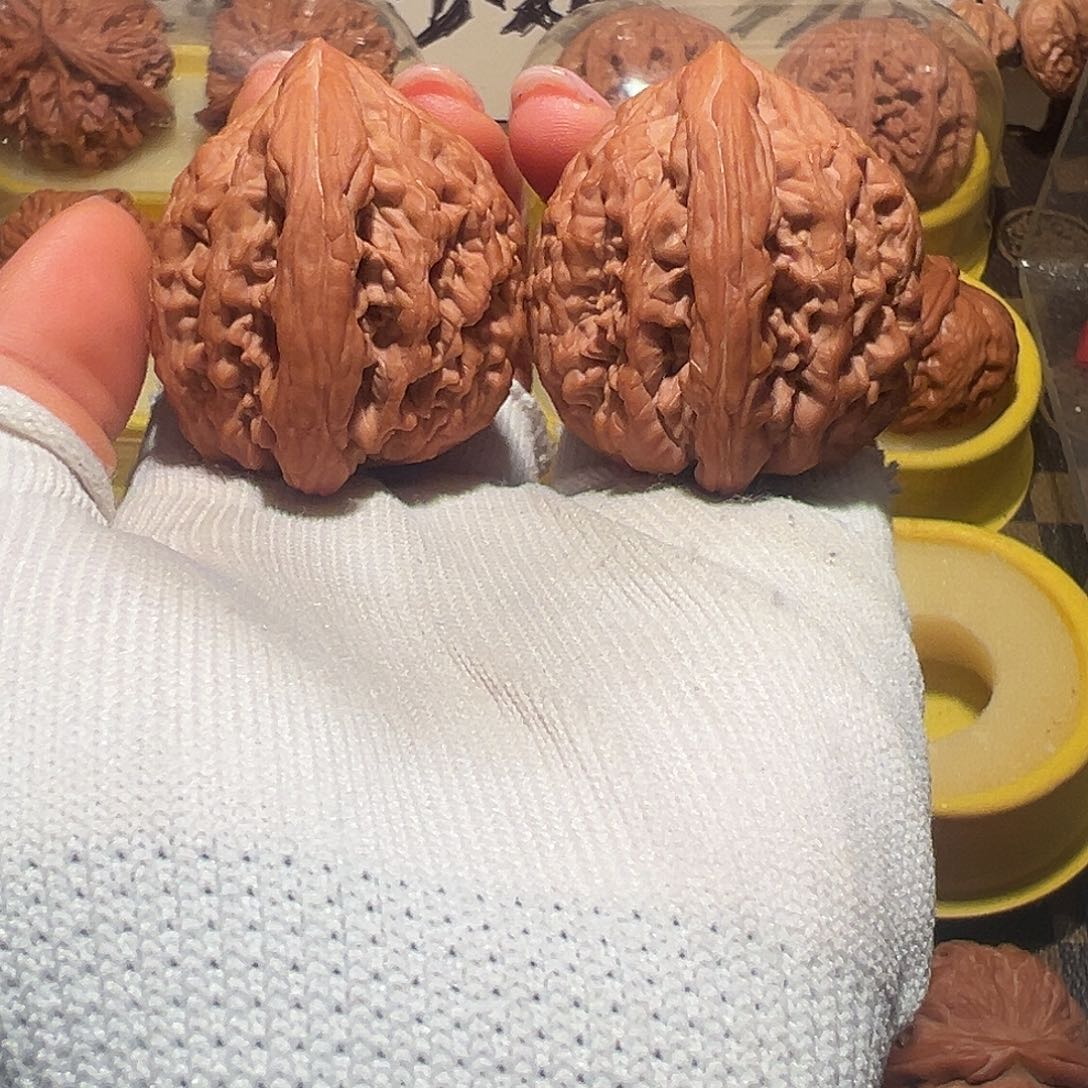 扶***摇吊坠文玩核桃40全品虎头王