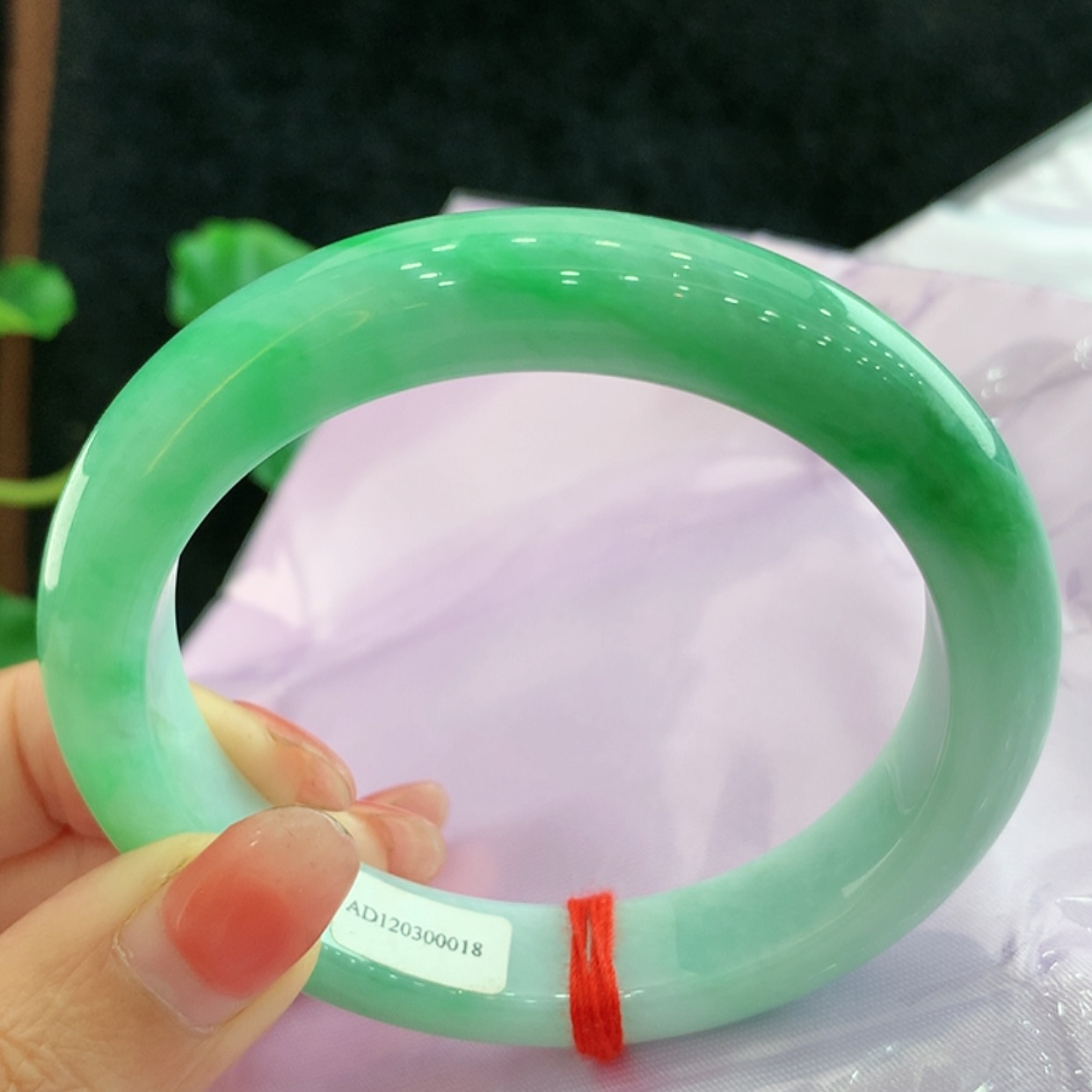 【闪购商品】翡翠手镯未镶嵌圈口58.5