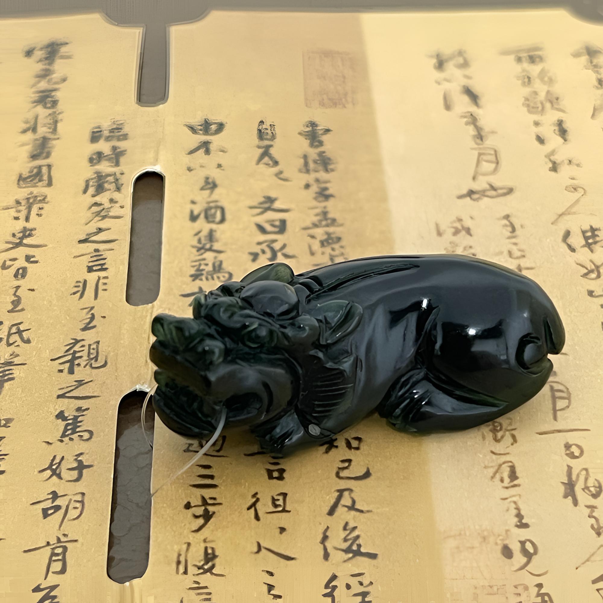 纯天然泰山玉貔貅挂件保真