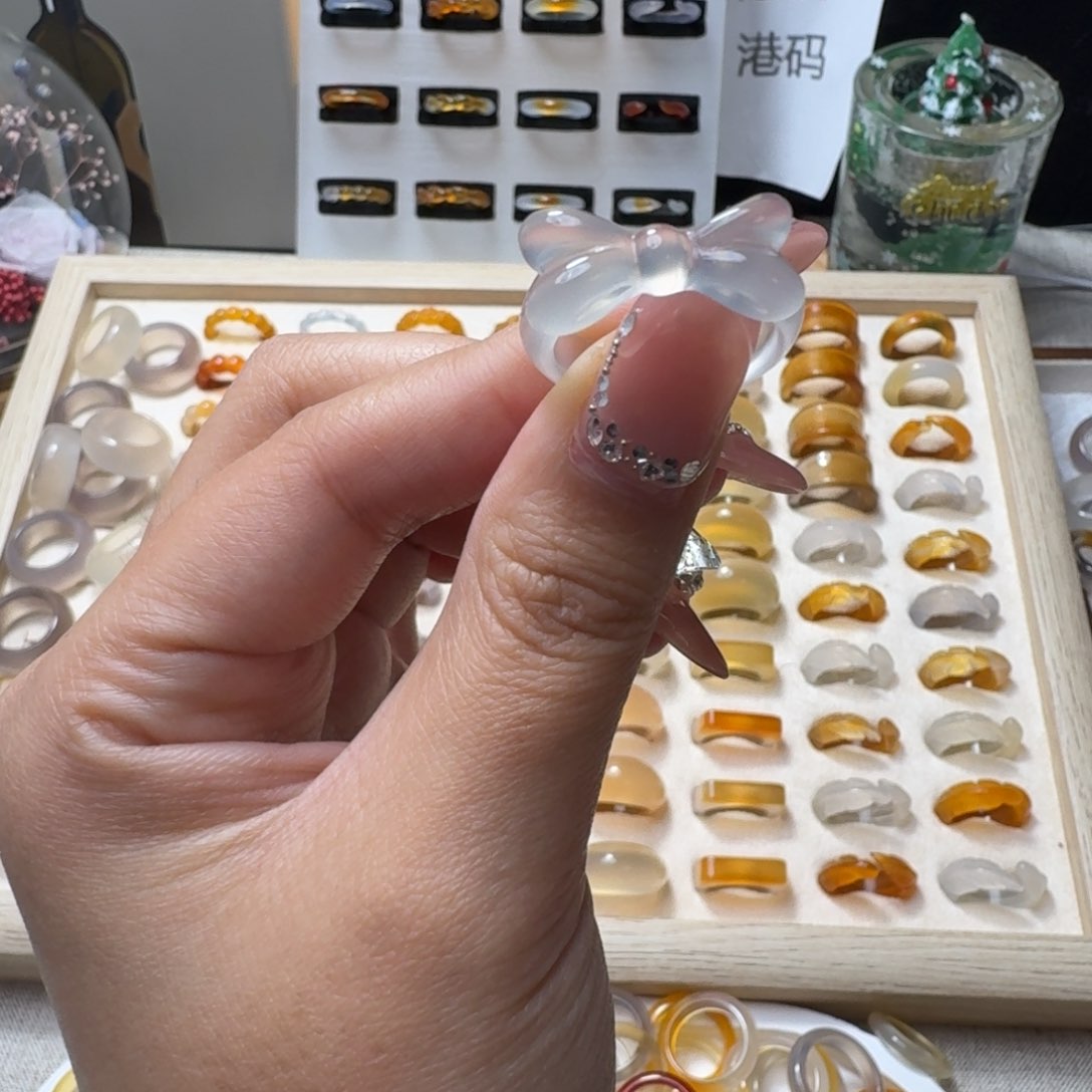 未镶嵌戒指玛瑙/玉髓793港20福利不退换