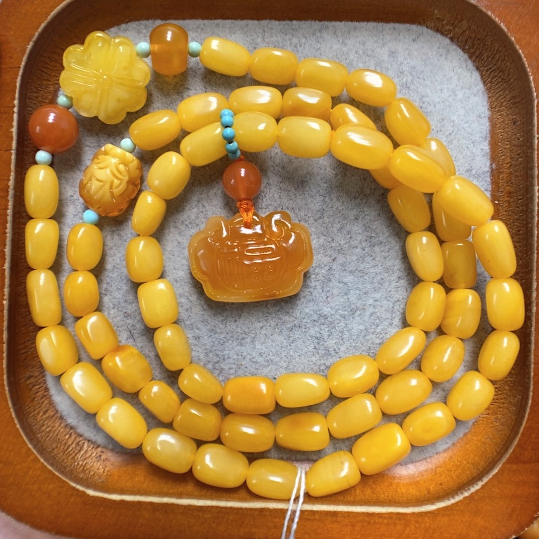 蜜蜡手串未镶嵌蜜蜡手串