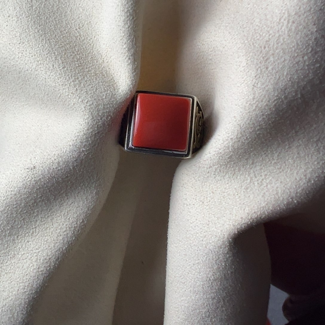 南红玛瑙戒指银S925镶嵌莎**拉