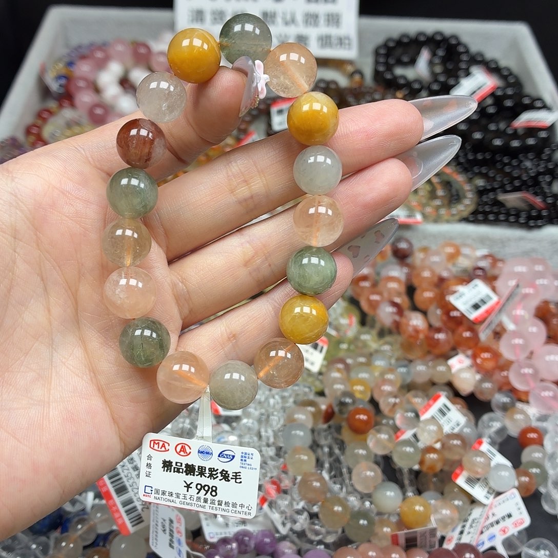 脸***了手串水晶未镶嵌卡10精品糖果彩兔毛46