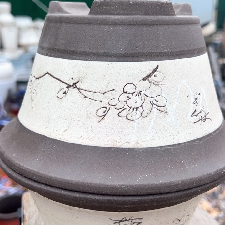 红陶紫砂碗盆口20