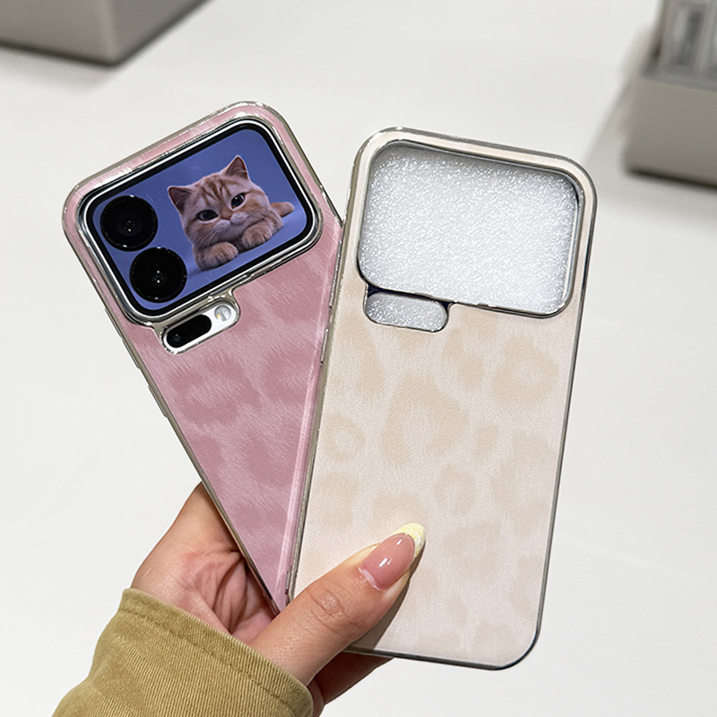 适用小米17Pro手机壳新款xiaomi17promax电镀高端素皮豹纹保护套 