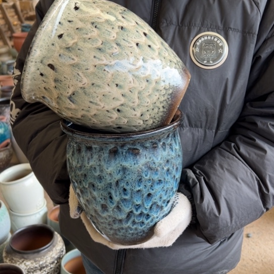 紫砂花盆高21口18————