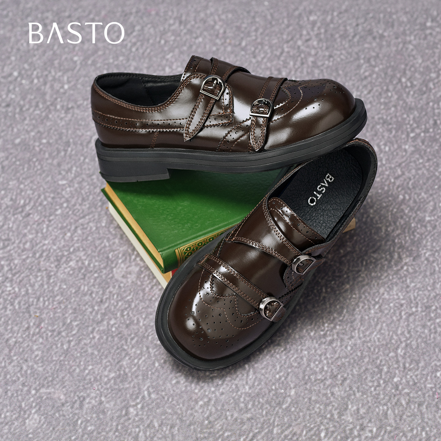 【丽公主专属】百思图商场同款乐福鞋时尚简约学院女单鞋D3521CM5