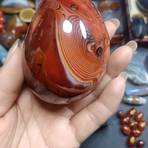 玛瑙/玉髓未镶嵌手把件