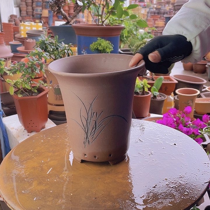 紫砂宜兴紫砂兰花盆20