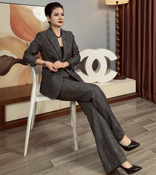 LG高定 冬款加厚羊气保暖修身西装微喇长裤西装套装