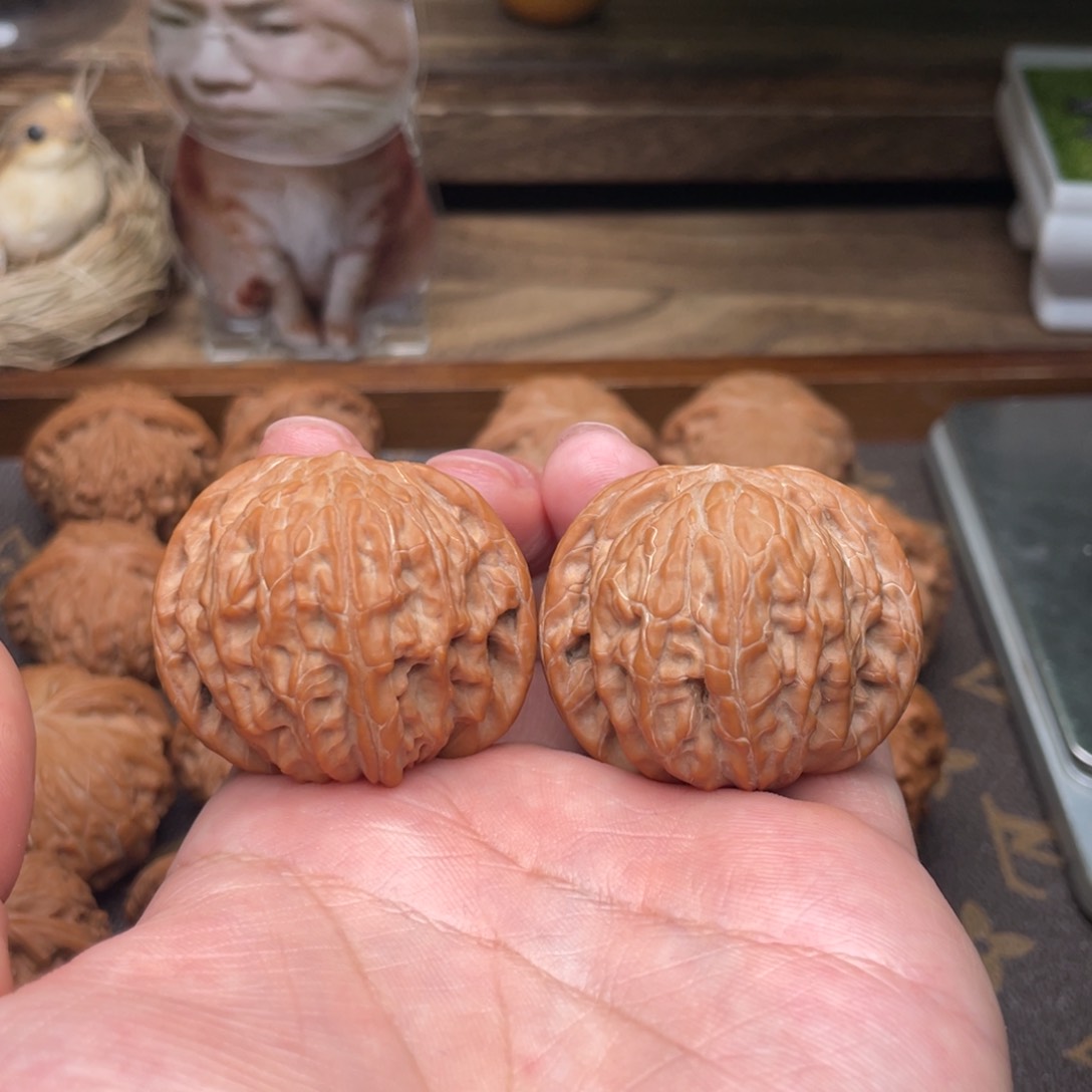 文玩核桃把件G11号39磨盘