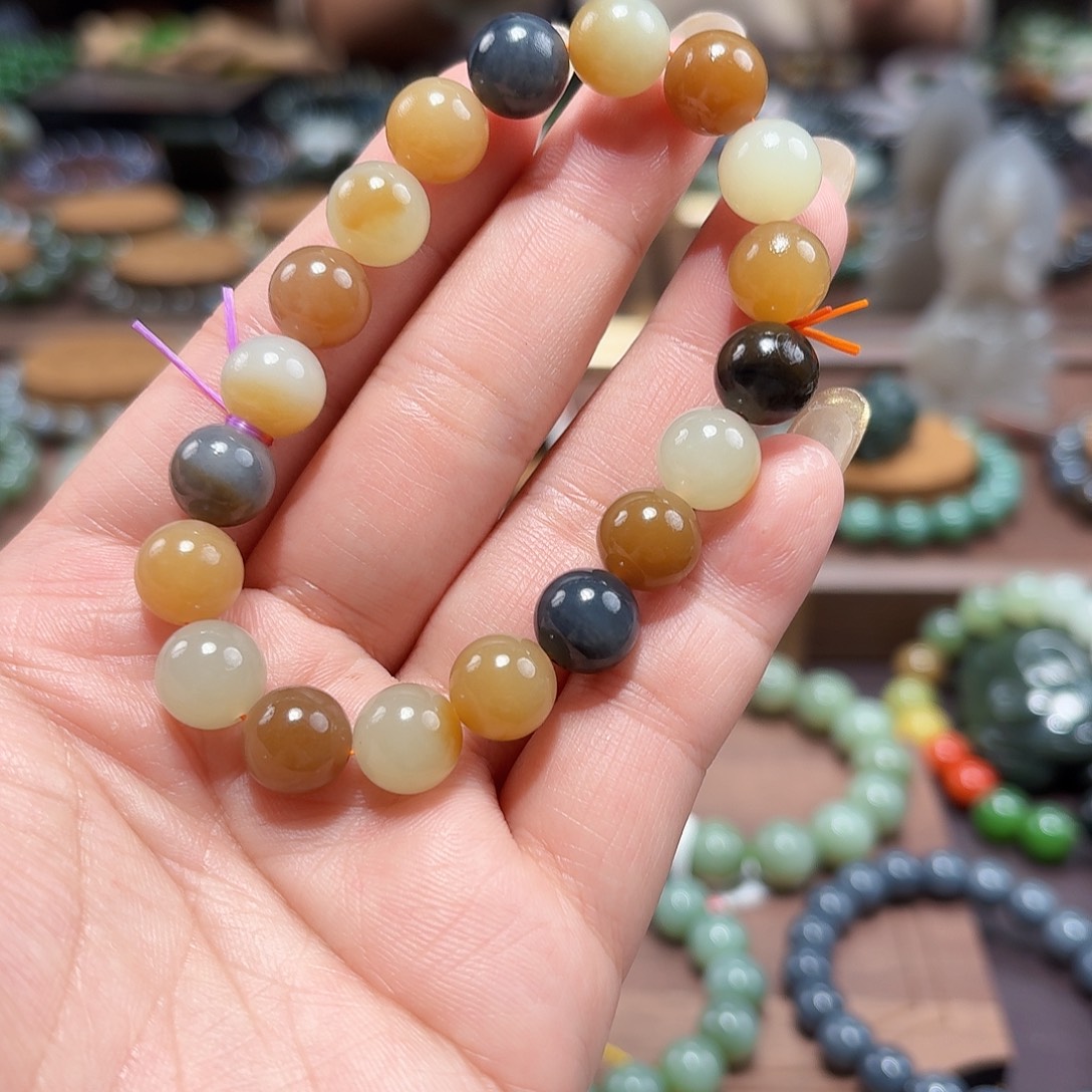 和田玉未镶嵌手链楼兰10 