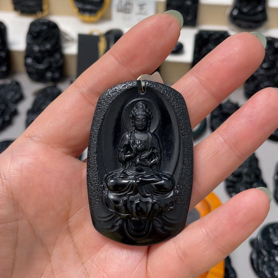 佛***脚蛇纹石玉未镶嵌吊坠