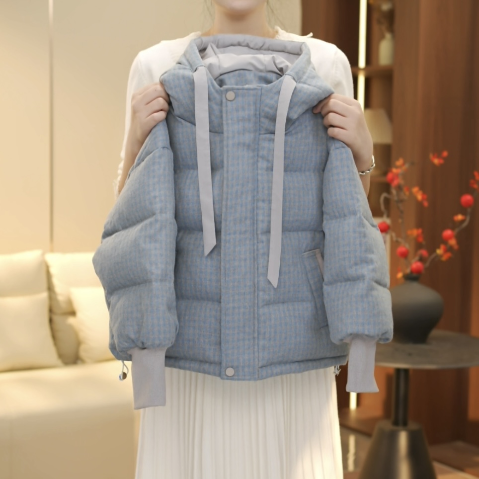 波波鹅女童棉服外套女孩面包服冬装2025新款儿童加厚棉衣--Y6073