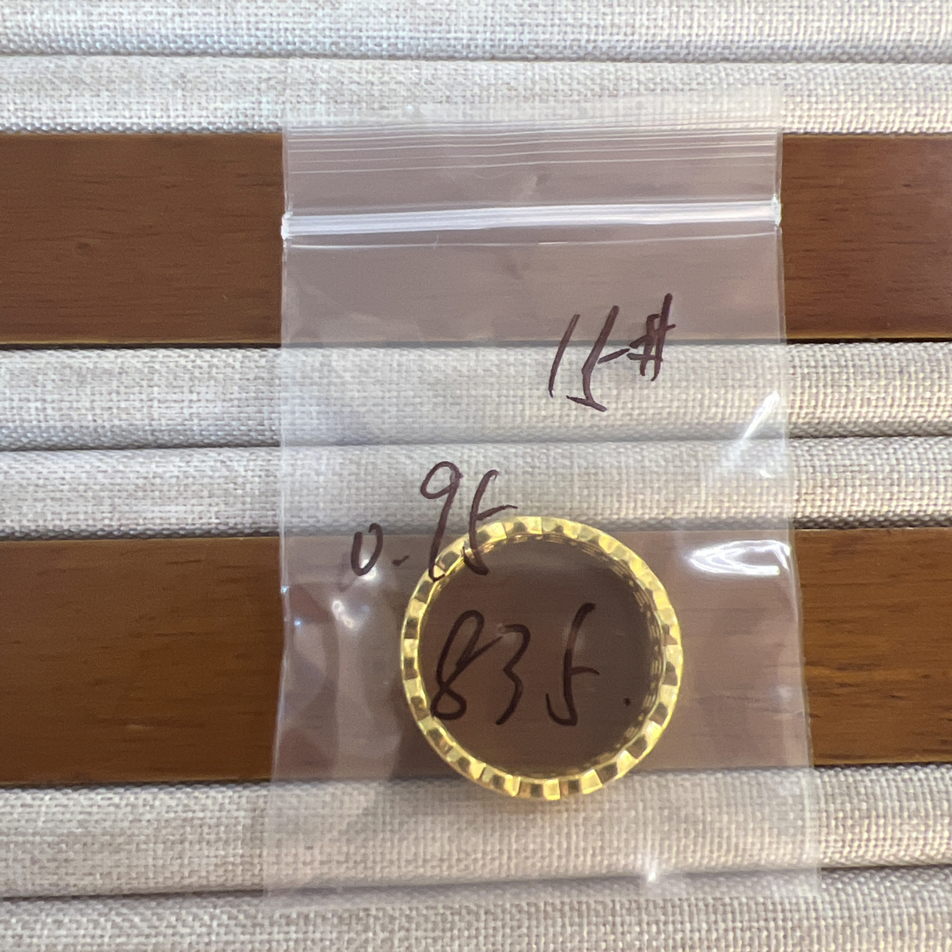 克重0.95 15号 钱多多戒指 足金999