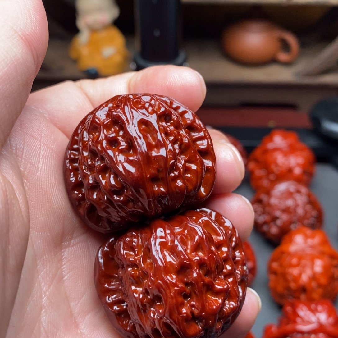 吊坠文玩核桃37白狮子