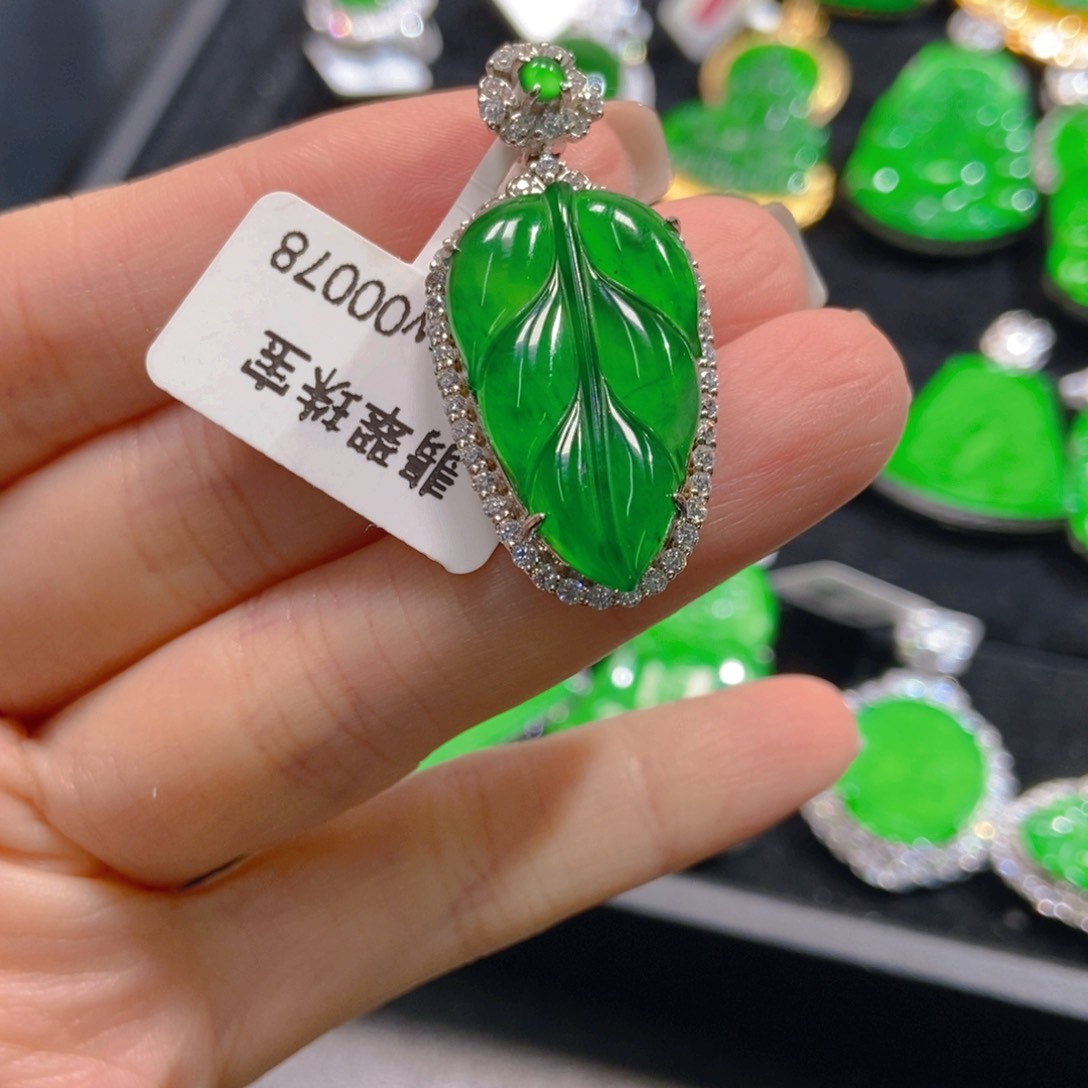 翡翠吊坠(不含链)银S925镶嵌