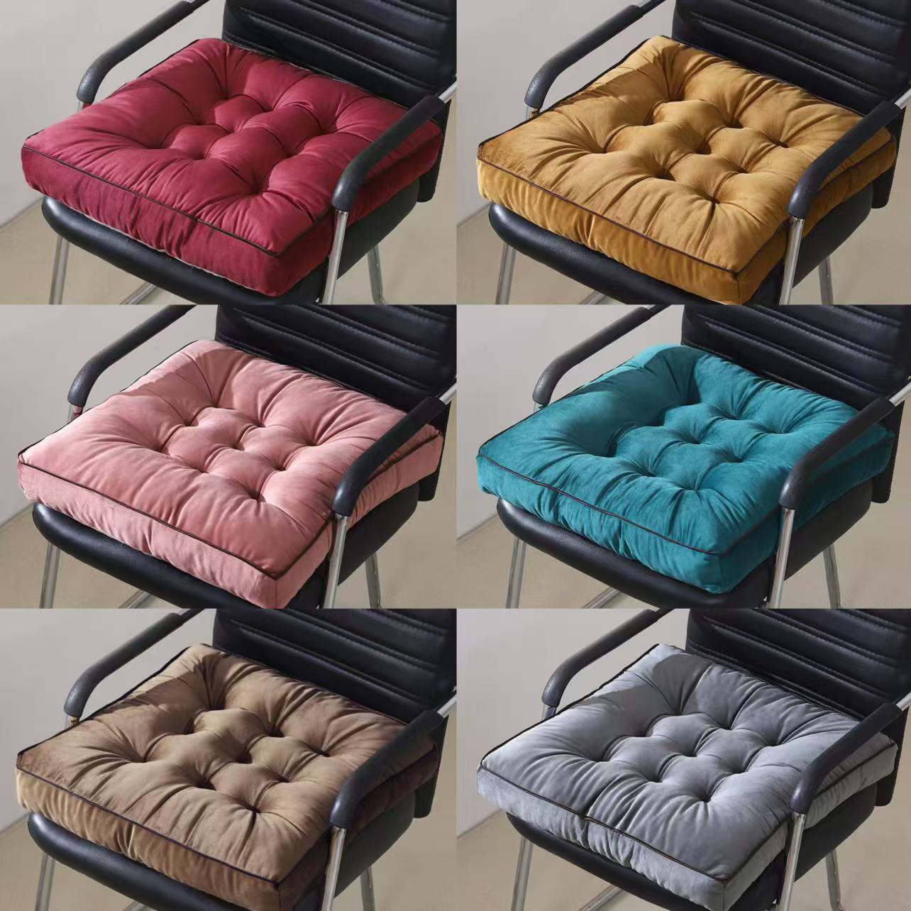 加厚正方形椅子垫冬季超软增高久坐不塌可拆洗蒲团坐垫