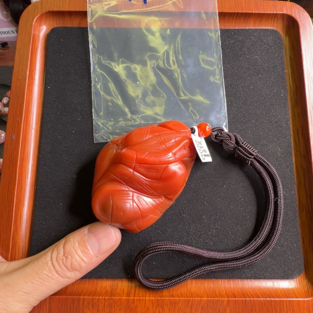 南红玛瑙未镶嵌珠子7*717保山把件
