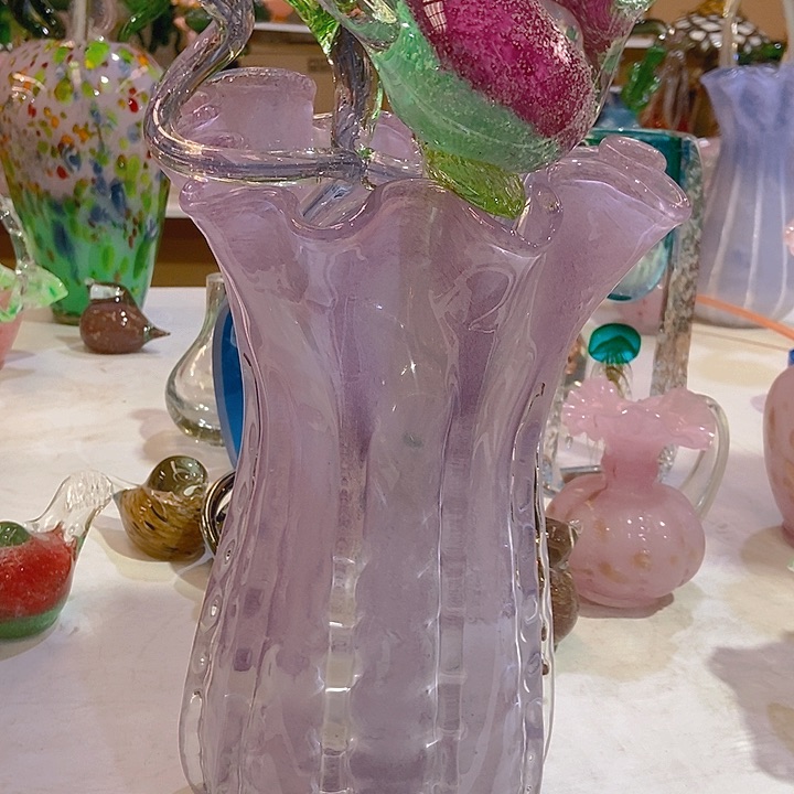 琉璃琉璃花瓶高31口15