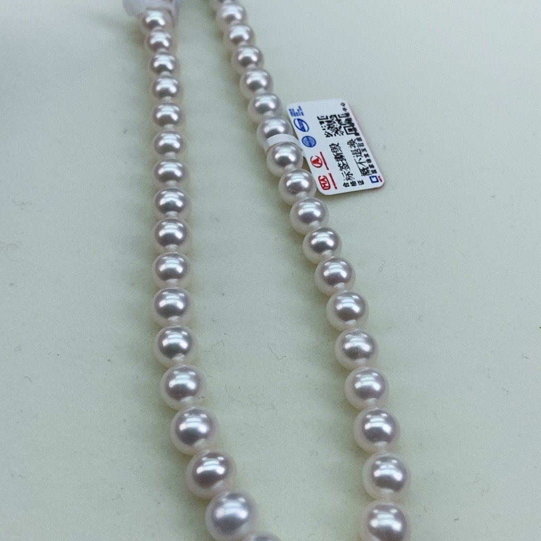 淡水珍珠8-9极光正圆白透粉炫彩银S925镶嵌