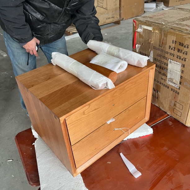 床头柜樱桃木45×35×45瑕疵无售后木工0203