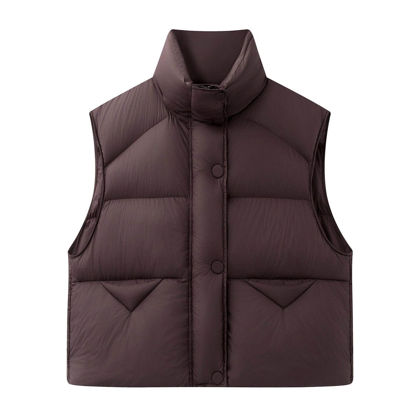 5969{艾}2025年女装冬新款简约休闲立领羽绒服马甲女高冷酷飒女装