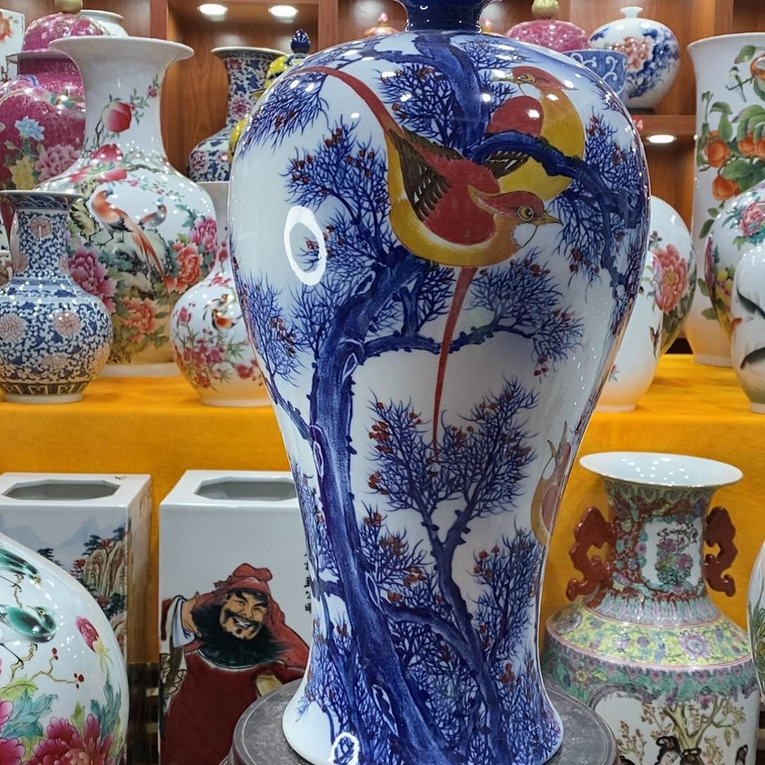 摆件分****）景德镇陶瓷梅瓶