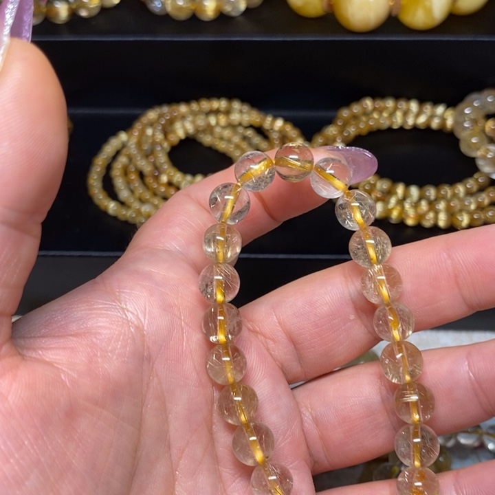 水晶手链未镶嵌真*爱天然发晶