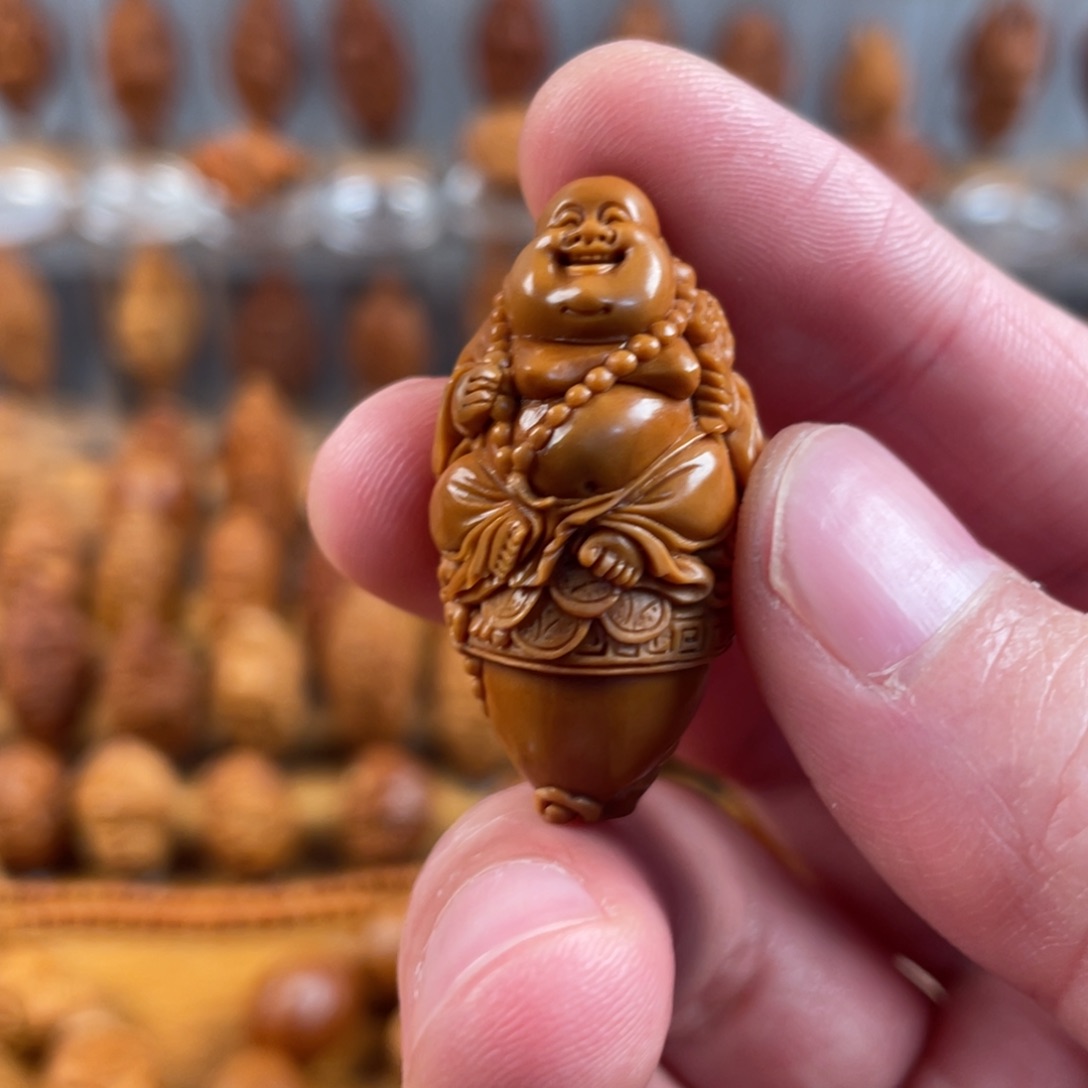 橄榄核手串/手链?****?聚宝盆弥勒