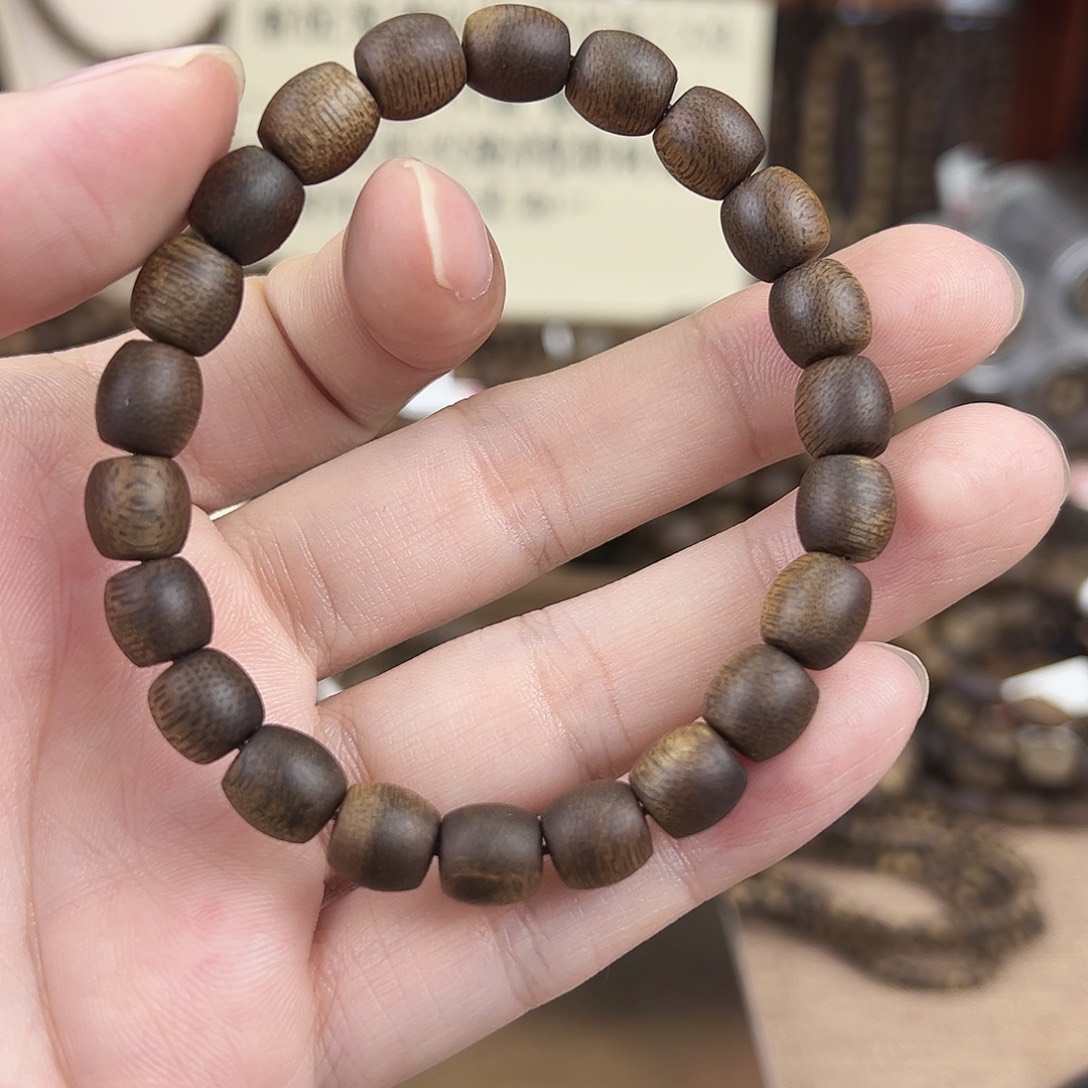 沉香沉香碎屑08鼓珠单圈7克