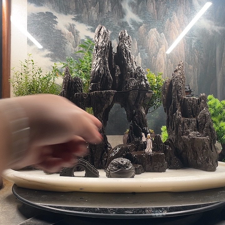 会***鱼鱼缸造景组合8823大