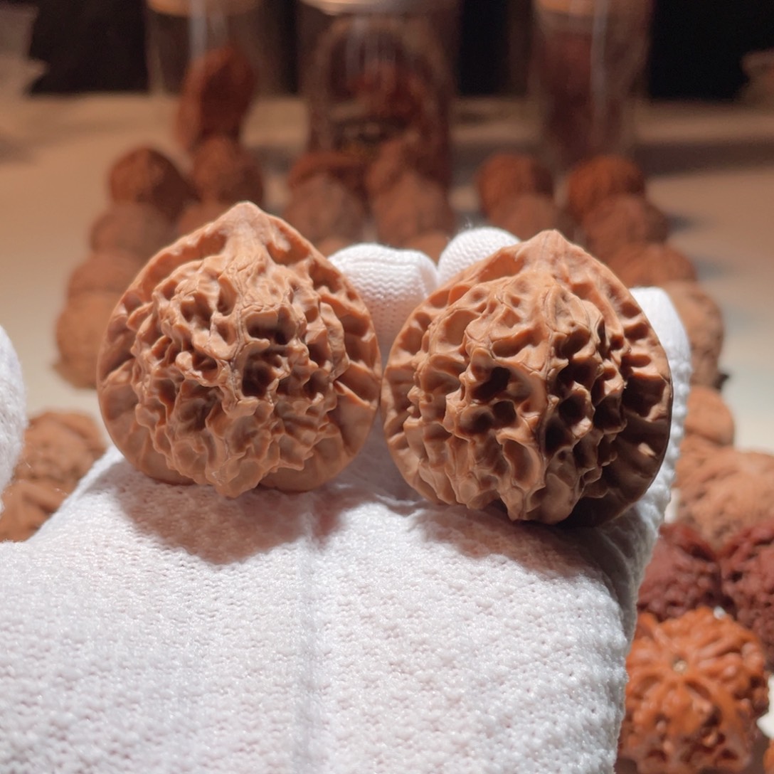 吊坠文玩核桃文玩核桃龙鳞纹宝相花41全品