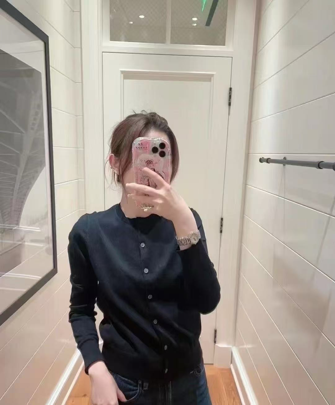 【豆乐推荐】大童亲子 贝壳扣 圆领针织开衫