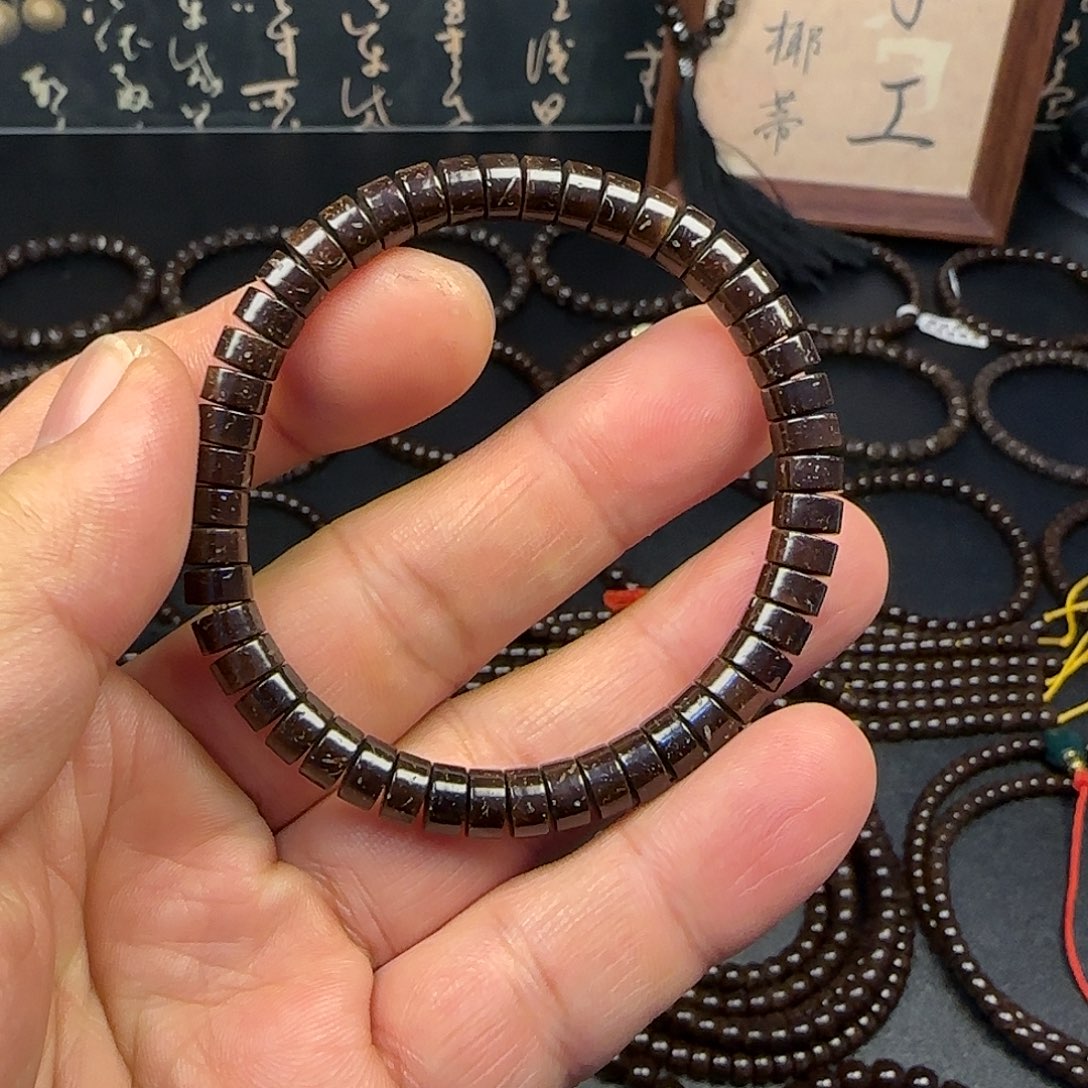 手串椰蒂原生态原生态椰蒂药片7*4手串