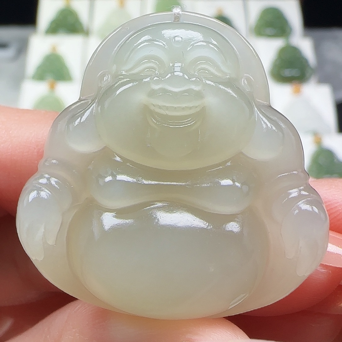 和田玉未镶嵌吊坠(赠链)