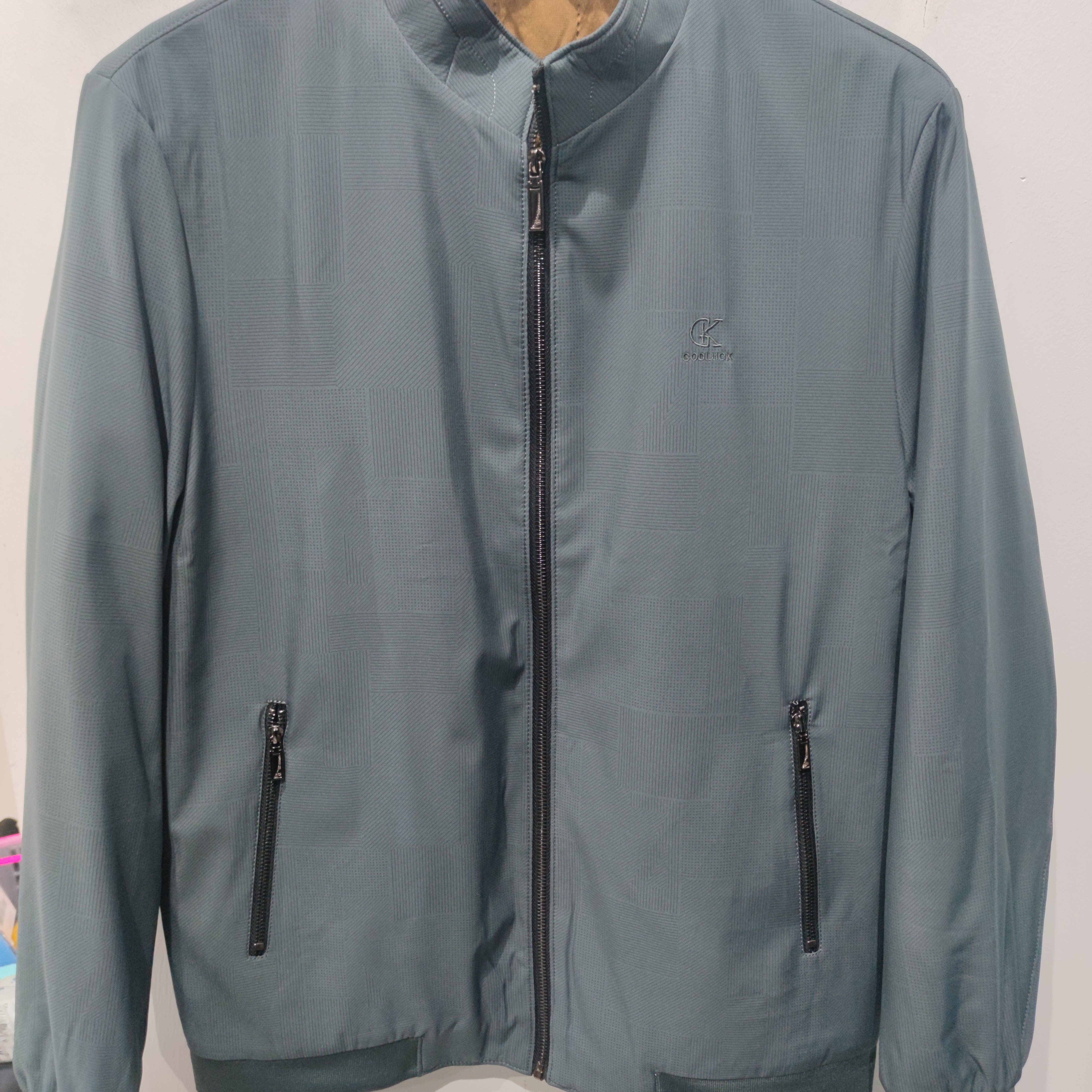 新款春款中年男士立领休闲宽松夹克