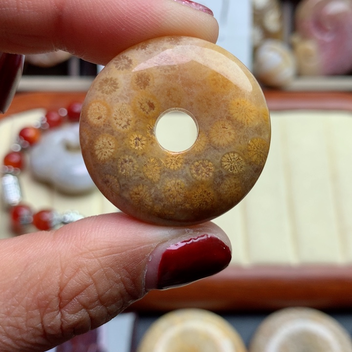 硅化珊瑚（珊瑚玉）颈饰未镶嵌