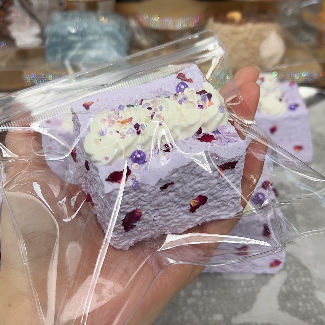 硅胶乳膏芋泥玫瑰方吐司185g