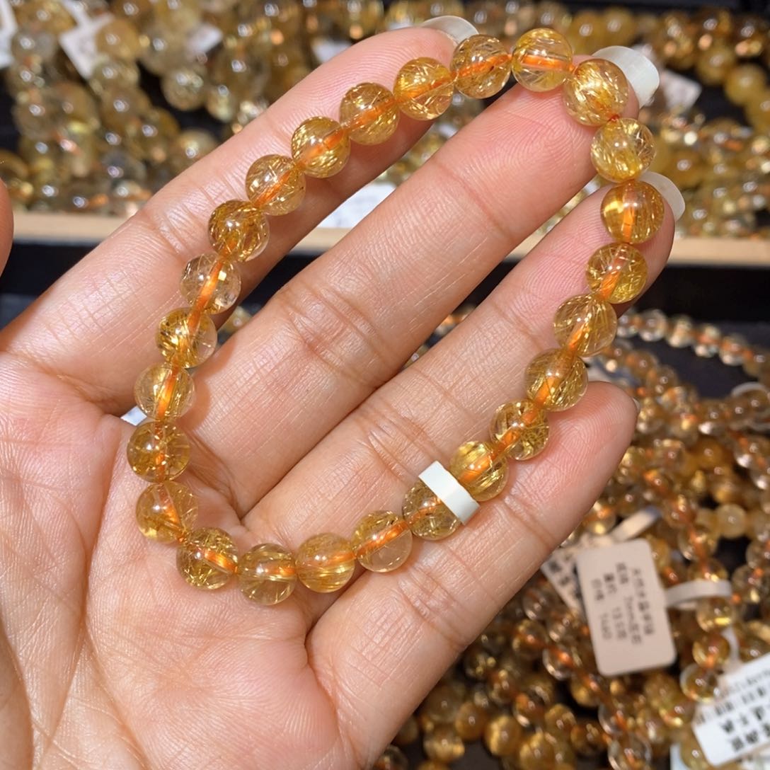 水晶手链未镶嵌手链7.5m m