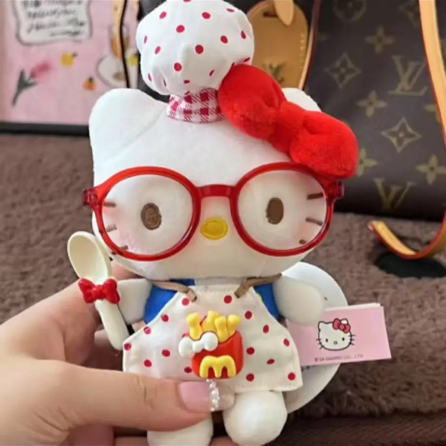 正版HelloKitty蛋糕裙可爱包包挂件diy毛绒玩偶钥匙扣生日礼物D1F