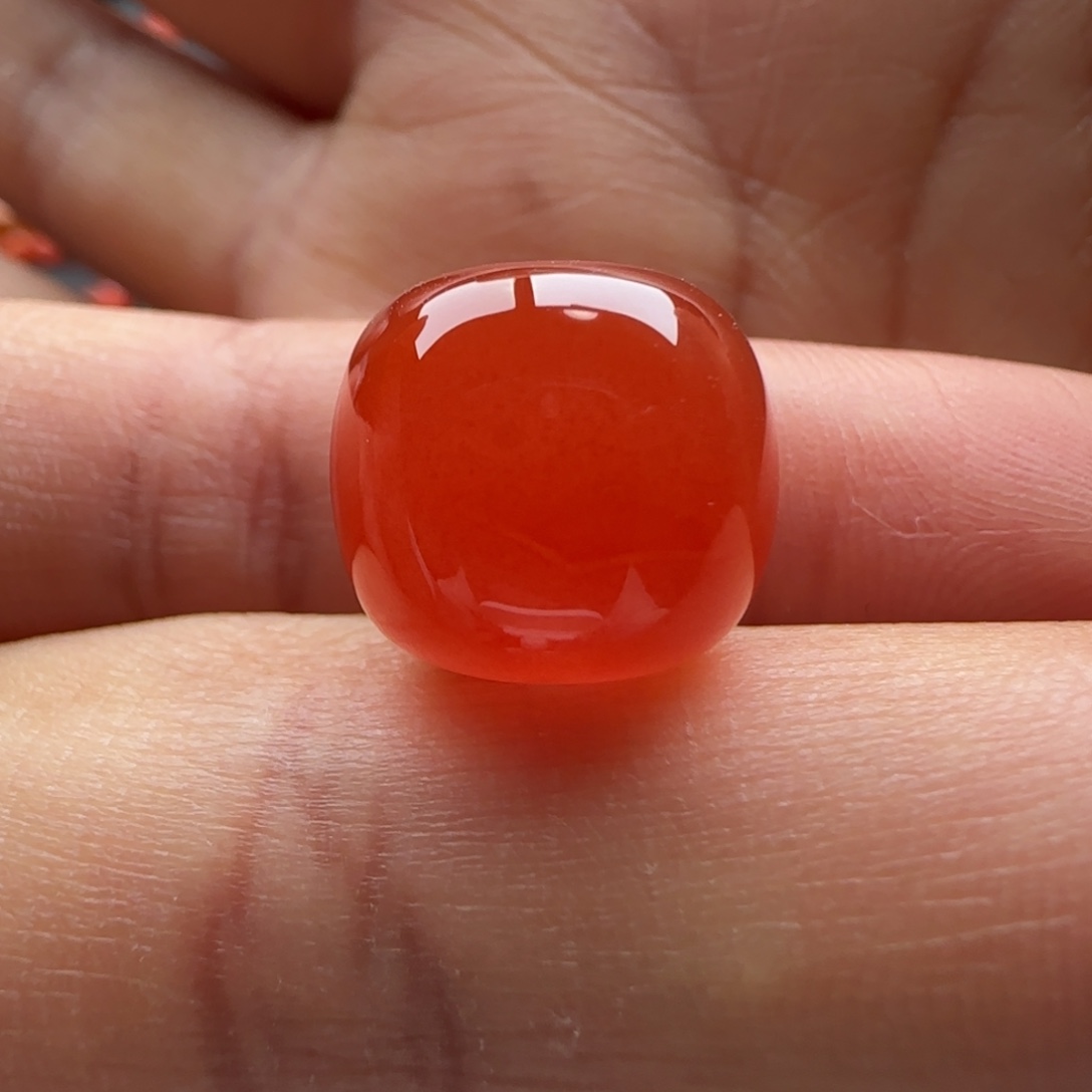 南红玛瑙未镶嵌老型13.7x12.6沙纹