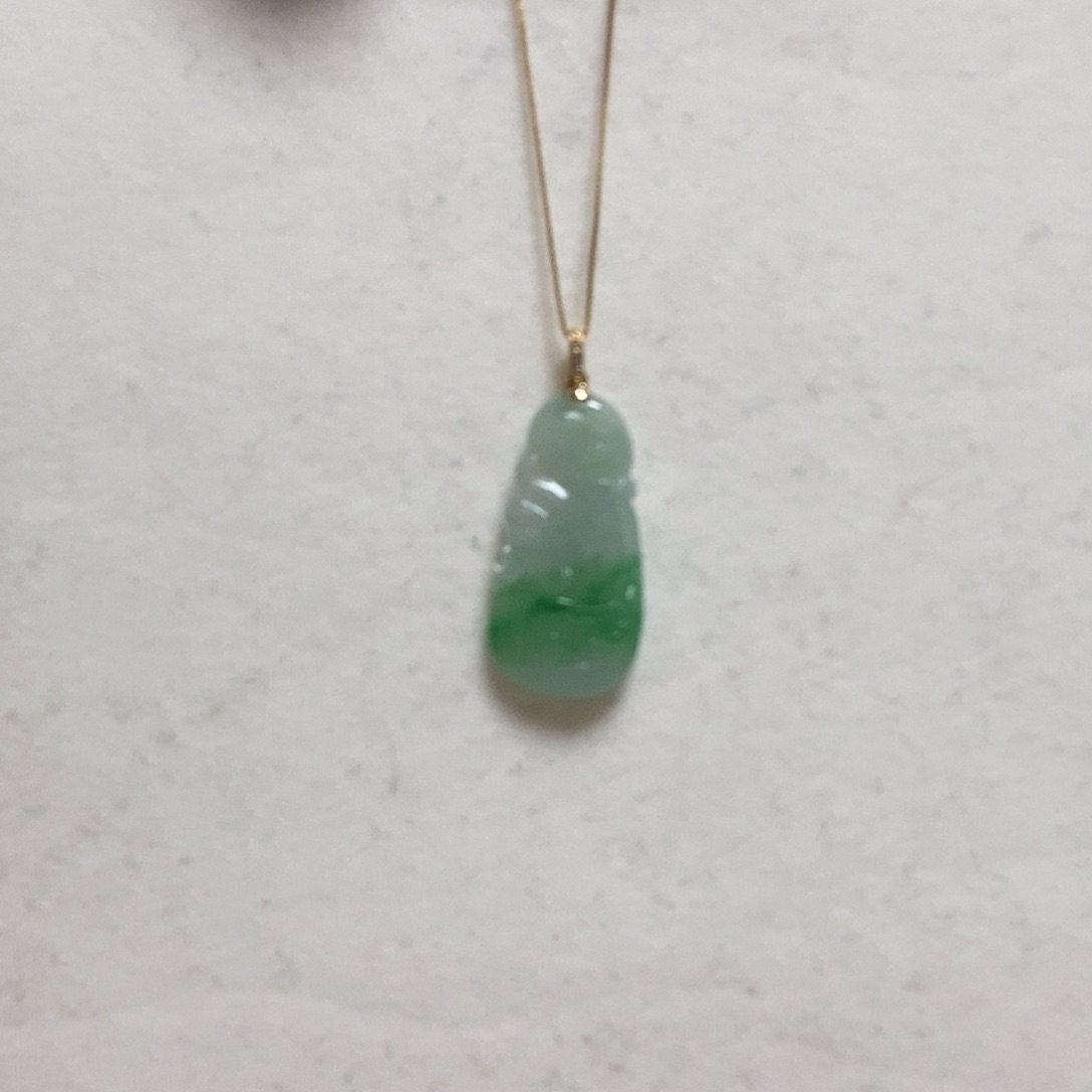 翡翠颈饰18K金镶嵌A****租简单