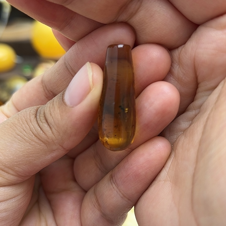 蜜蜡裸石未镶嵌虫珀