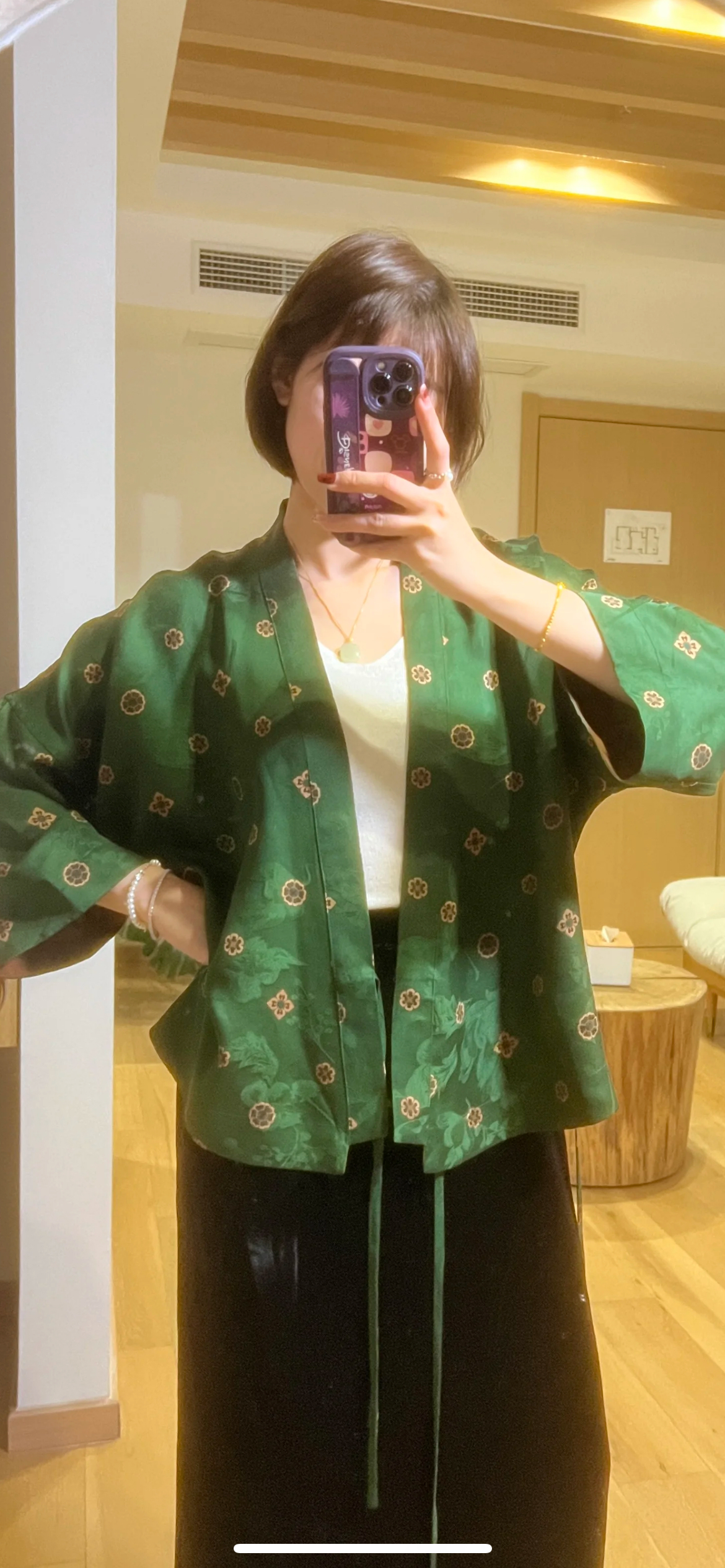 桑蚕丝 香云纱 茶服