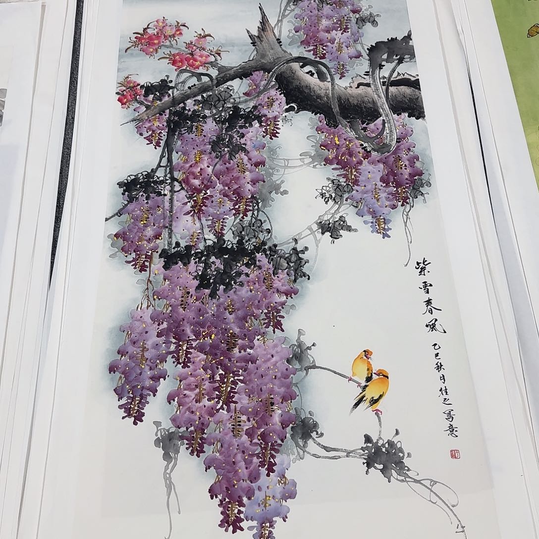 国画138*70纯手绘于往之