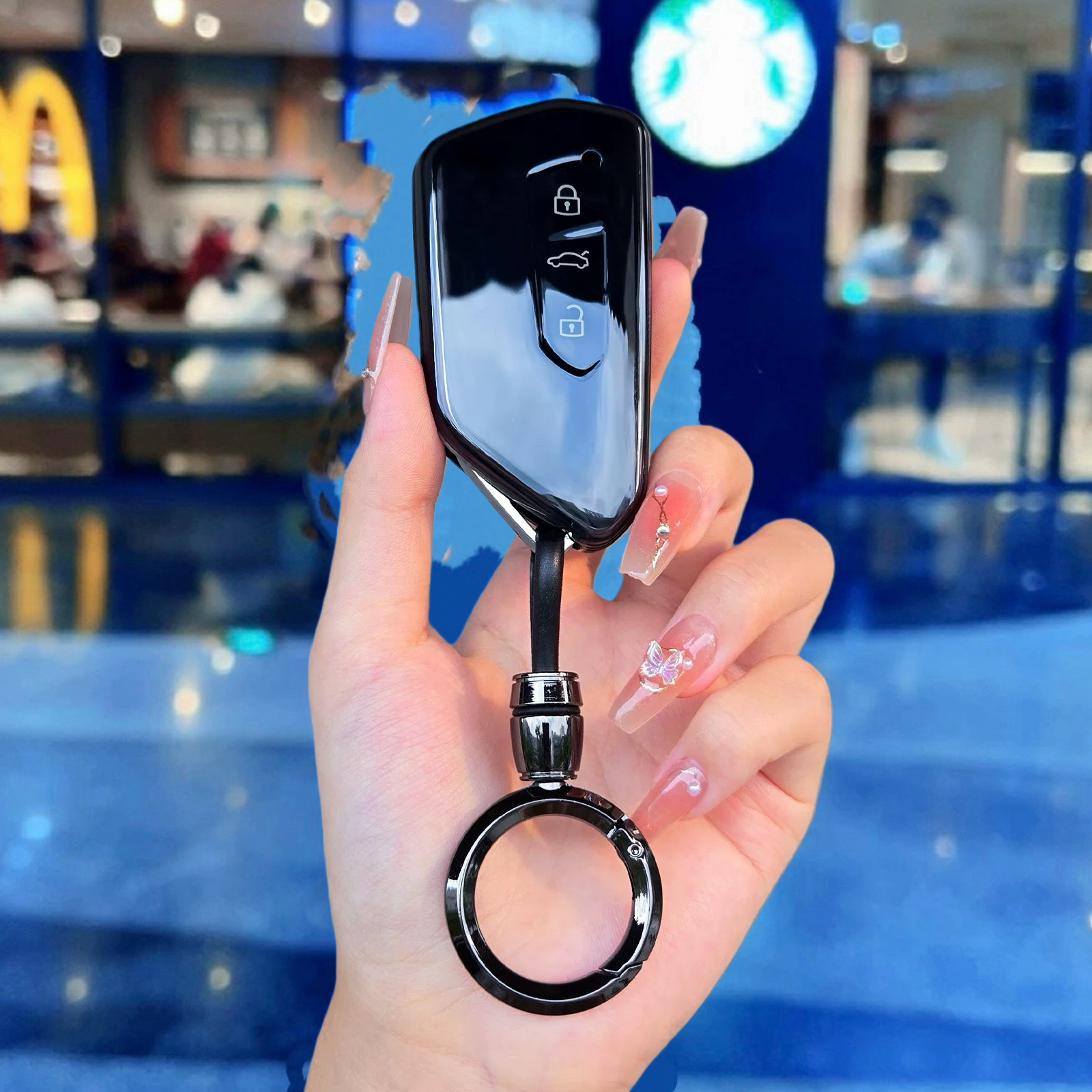 适用大众钥匙套高尔夫8扣途昂X包揽境id4凌渡id3帕萨特ID6保护壳