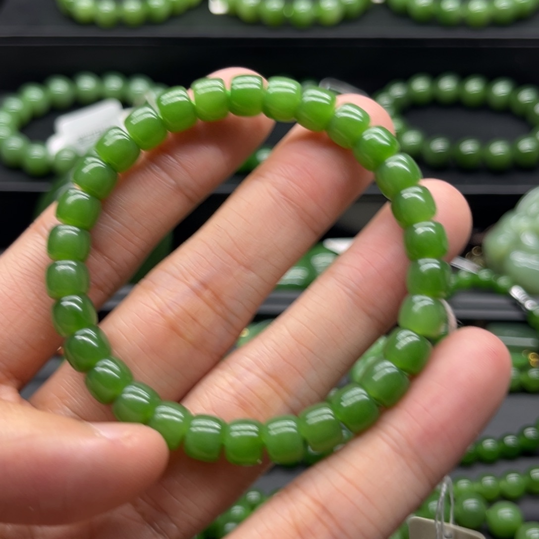 和田玉（碧玉）手链未镶嵌