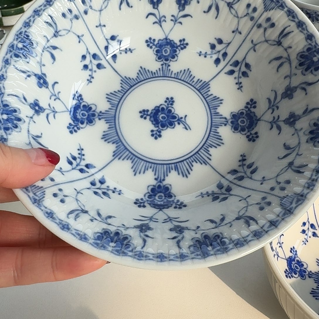 瓷片日本进口青花16.5厘米钵
