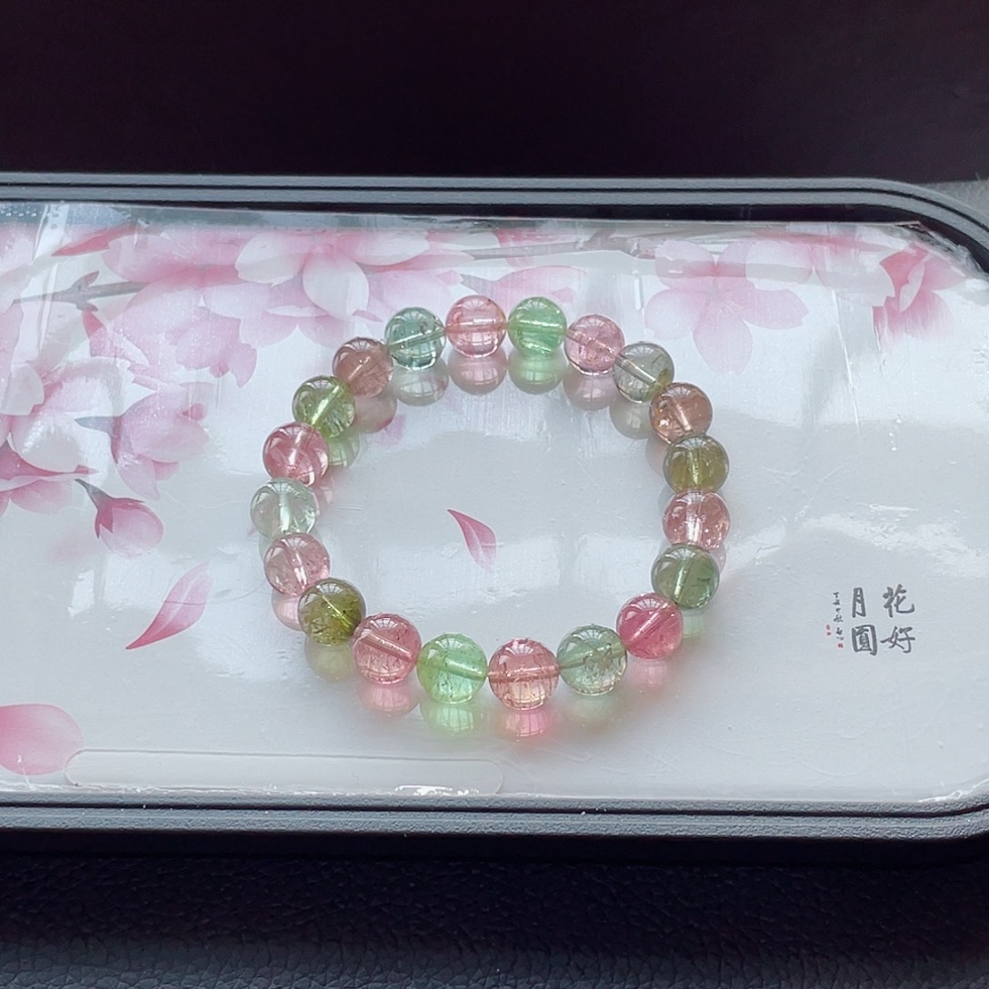 未镶嵌手链碧玺9.7mm左右
